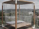 Lit De Jardin Hamac Suspendu En Cage Leva : Mobilier De ... à Lit Exterieur Jardin