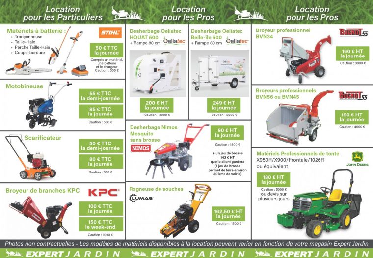 Location De Matériels - Expert Jardin encequiconcerne Location D Outillage De Jardin