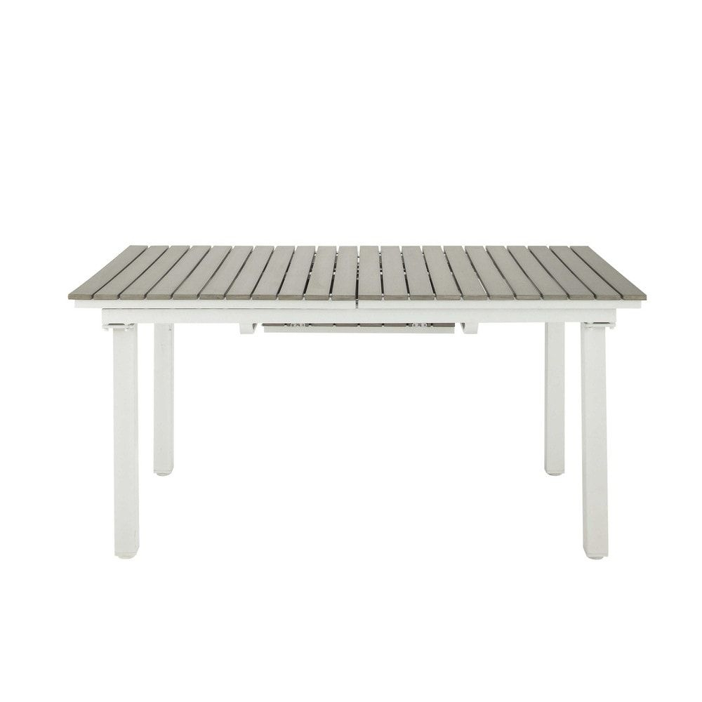 Mesa Extensible De Jardín Para 6/8 Personas De Composite Y ... dedans Table De Jardin Aluminium Et Composite