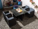 Miami 4 Noir/gris encequiconcerne Table Jardin Pas Chere