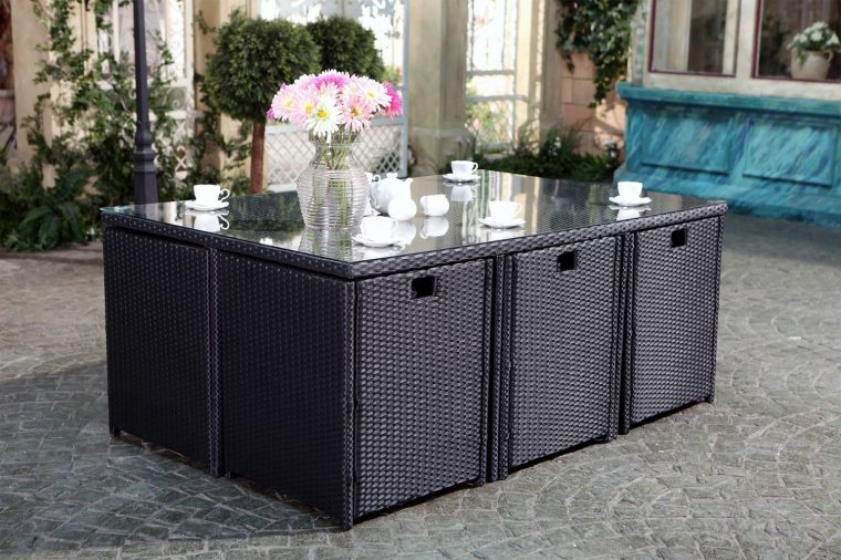 Miami 6 Noir/blanc pour Salon De Jardin En Resine Tressee 6 Places Miami 6 Noir/blanc pour Salon De Jardin En Resine Tressee 6 Places