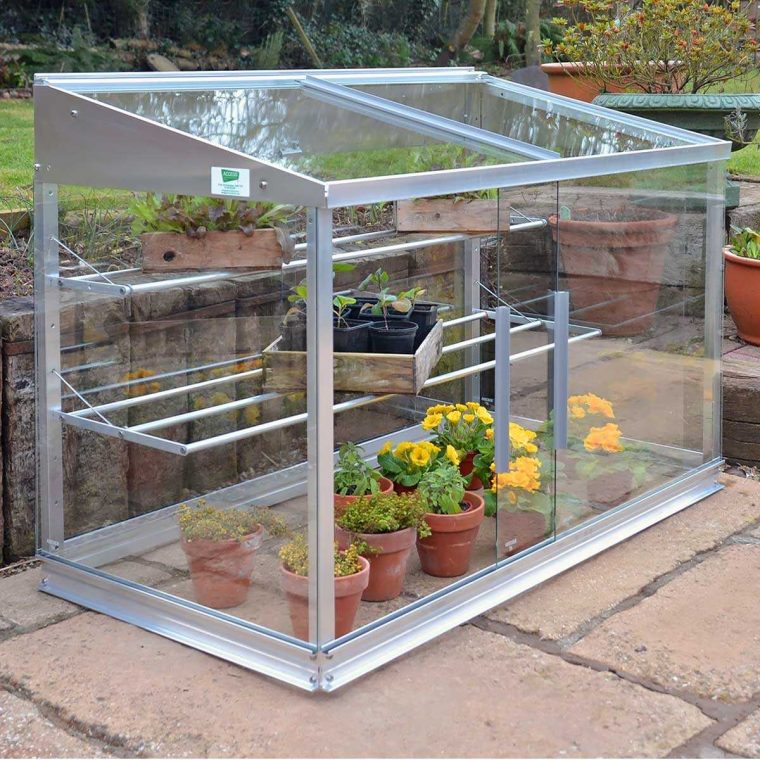 Mini Serre En Verre Et Aluminium 0.80M2 encequiconcerne Petite Serres De Jardin