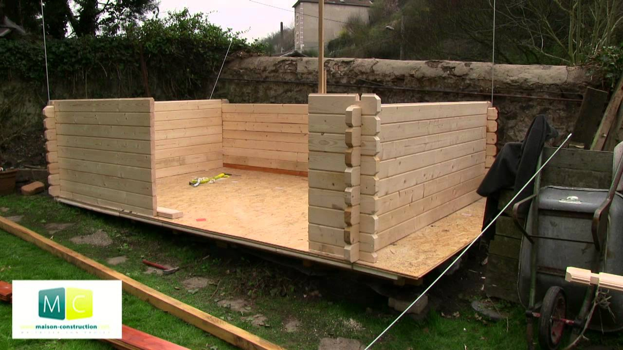 Montage Chalet De Jardin En Bois Madriers à Comment Construire Un Abri De Jardin