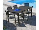 Oman Salon De Jardin En Aluminium 6 Places - Noir encequiconcerne Tables De Jardin Pas Cher