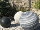 Perles De Pierres - Décoration De Jardin - Boule De Granit pour Boule Décorative Pour Jardin