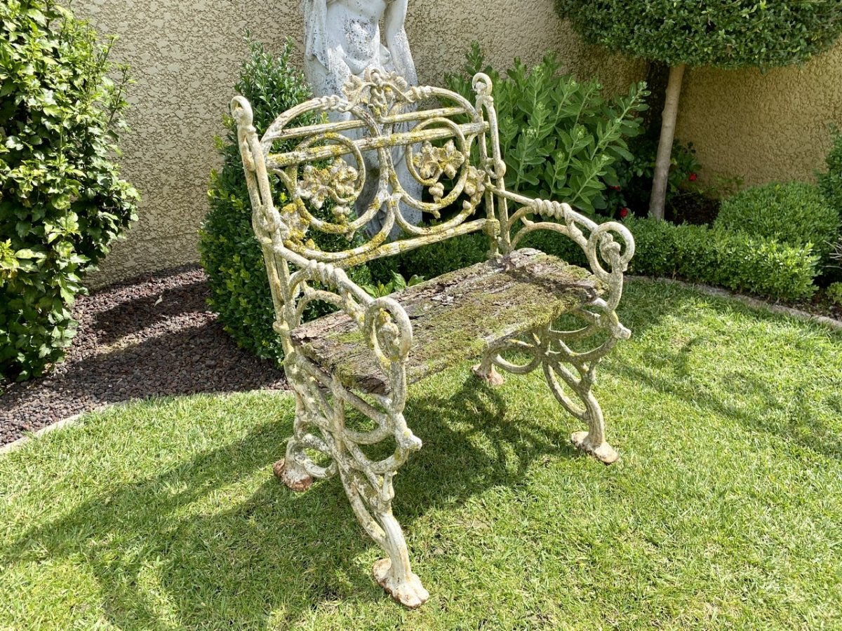 Petit Banc De Jardin En Fonte - Antiquités Du Jardin, Fontaines avec Petit Banc De Jardin