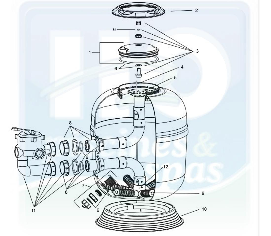 Pièces Détachées Piscines : Filtres À Sable Piscines ... dedans Pieces Detachees Piscine