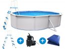 Piscine Acier &quot;caracas&quot; - 4.90 X 3.60 X 1.2 M 94046 destiné Habitat Et Jardin Piscine