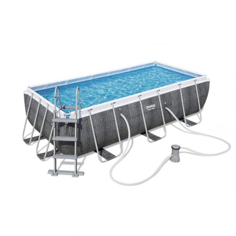 Piscine Tubulaire Rectangulaire Bestway Power Steel Frame Tressé  412X201Xh122Cm avec Piscine Tubulaire Rectangulaire Bestway