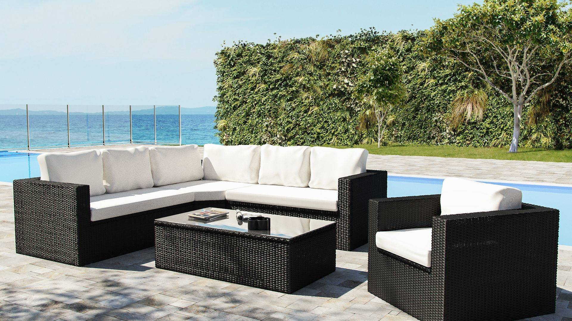 Polyrattan Sitzgruppe Limia | Artelia.de destiné Salon De Jardin Artelia