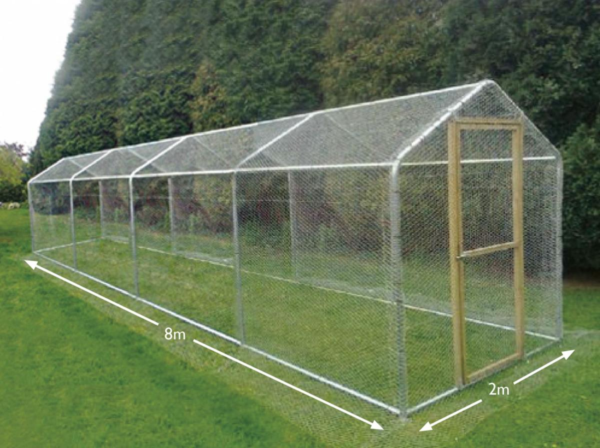 Poulailler/enclos/parc 8X2X2,10M serapportantà Enclos Jardin