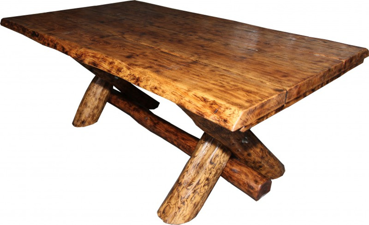 Rustic Oak Dining Table 200 X 115 Cm - Massive And Heavy Casa Padrino -  Gasthaus Table Dining Table Knight Table - Restaurant Furniture encequiconcerne Casa Table De Jardin