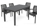 Salon De Jardin 4 Places En Plastique pour Salon De Jardin En Pvc