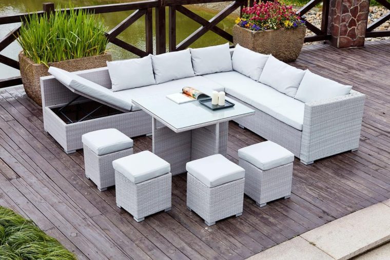 Salon De Jardin Complet Avec Table Moderne encequiconcerne Salon De Jardin Complet