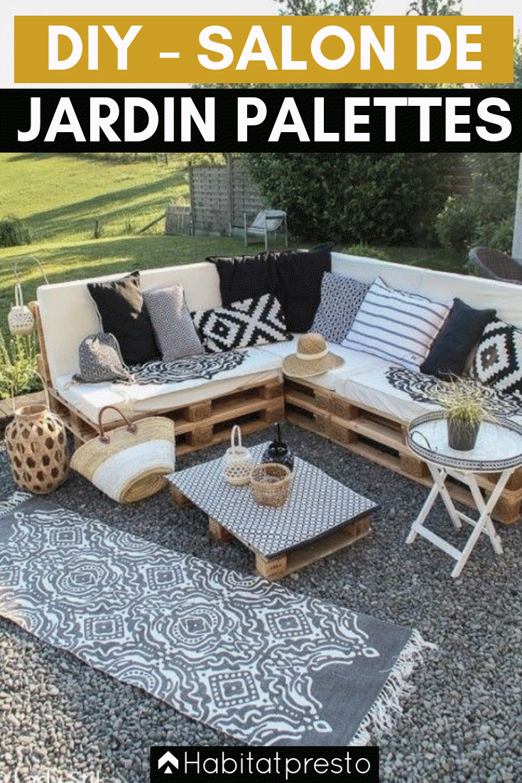 Salon De Jardin En Palettes : 10 Idées Déco Originales Salon ... intérieur Deco Design Jardin Terrasse