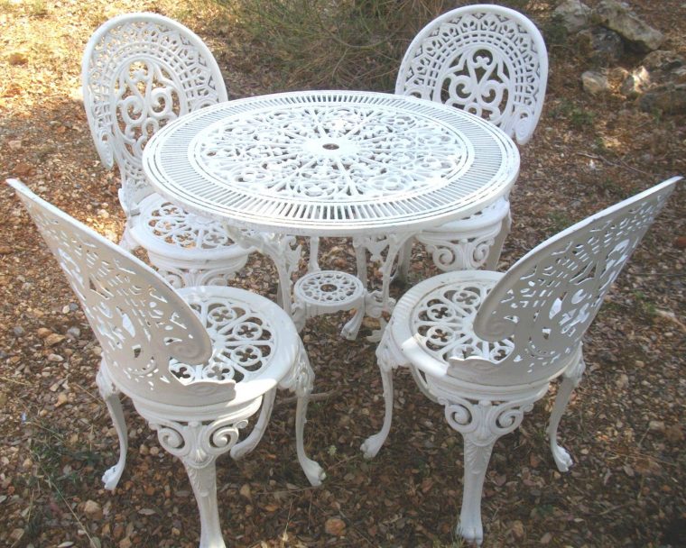 Salon De Jardin Fer Forgé Ancien | Salon De Jardin, Table Et ... à Mobilier De Jardin En Fonte