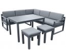 Salon De Jardin Gris 8 Places Assises Avec 1 Table Haute + 2 ... avec Cdiscount Table De Jardin