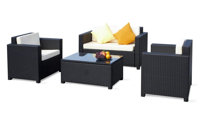 Salon De Jardin Pas Cher En Résine 4 Places dedans Salon Jardin Résine Tressée Pas Cher