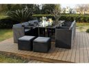 Salon Jardin Noir Encastrable Résine 12 Personnes encequiconcerne Tables De Jardin Pas Cher