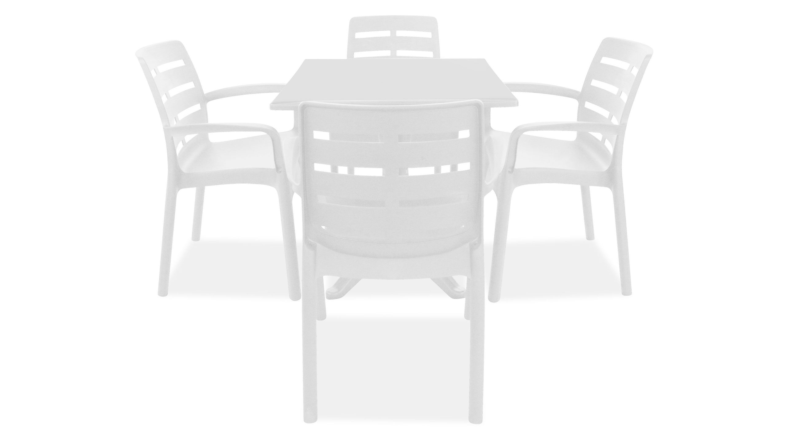 Salon Jardin Plastique Table Et Chaises encequiconcerne Salon De Jardin Plastique Blanc