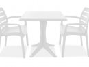 Salon Jardin Plastique Table Et Chaises pour Table De Jardin Plastique Blanc