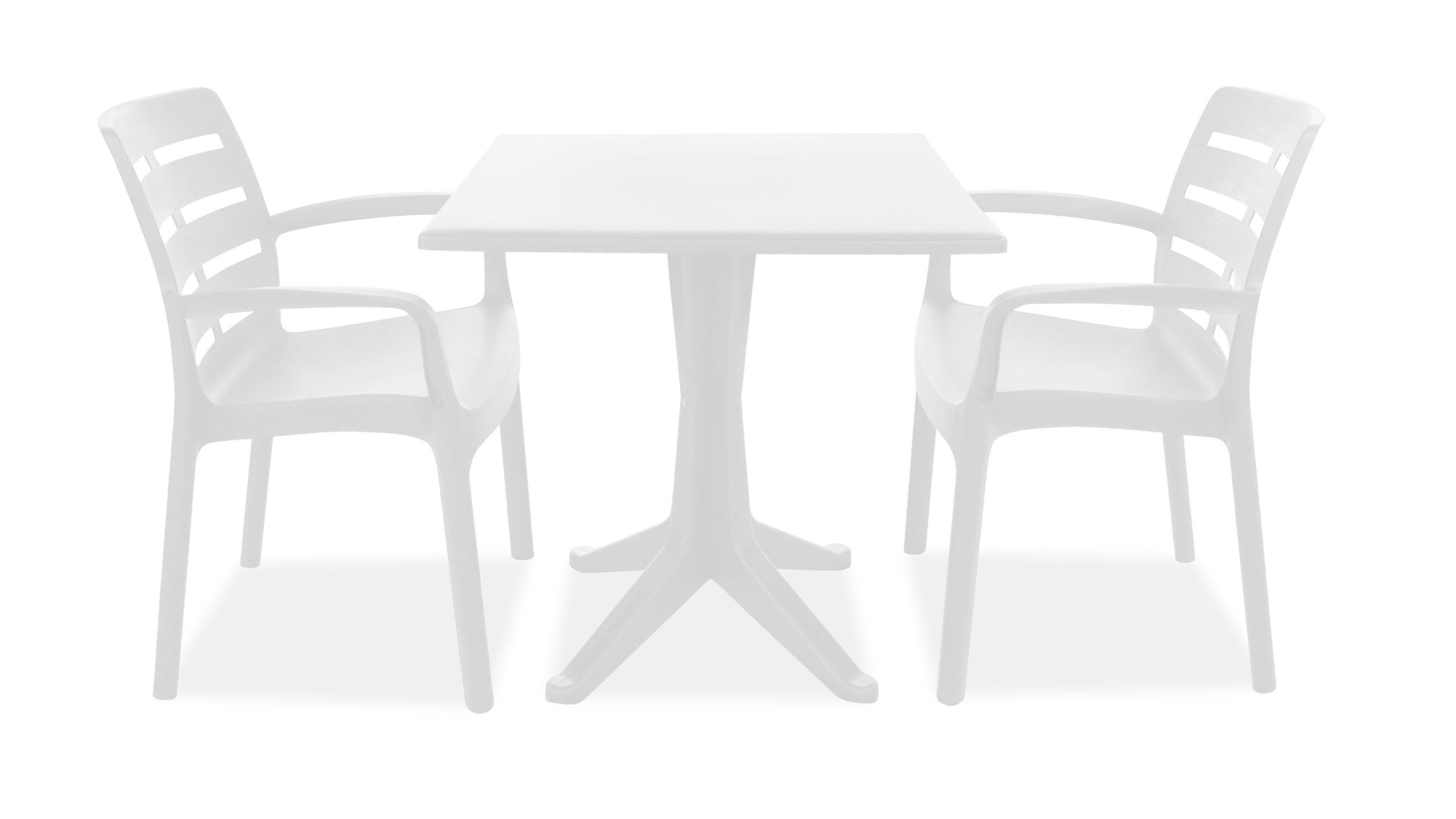 Salon Jardin Plastique Table Et Chaises pour Table De Jardin Plastique Blanc