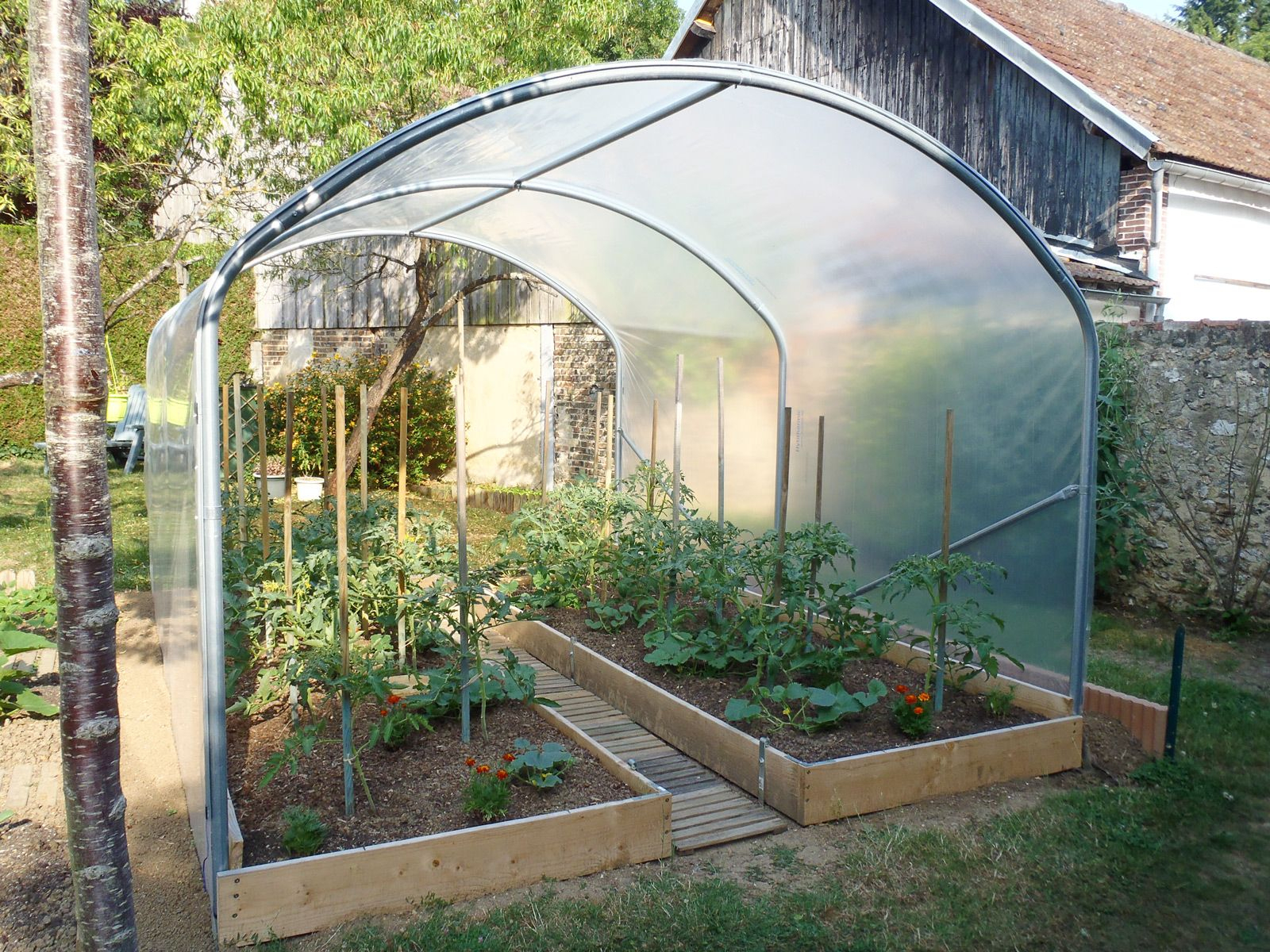 Serre À Tomates Larg. 3 M | Jardin Couvert, Serre A Tomate ... concernant Tonnel De Jardin
