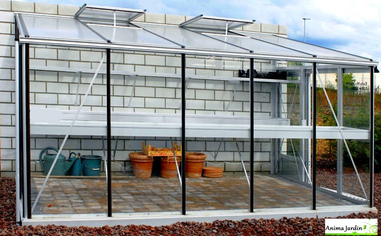Serre Jardin Adossée, Murale, En Verre Trempé, Aluminium 3.80M, Euro-Serre, Achat dedans Serre De Jardin Adossee Solde Promotions Serre Jardin Adossée, Murale, En Verre Trempé, Aluminium 3.80M, Euro-Serre, Achat dedans Serre De Jardin Adossee Solde Promotions