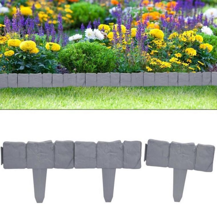 Set Bordure De Jardin, Rebord De Jardin - Aspect Granit 2X ... tout Bordures De Jardin Pas Cher Set Bordure De Jardin, Rebord De Jardin - Aspect Granit 2X ... tout Bordures De Jardin Pas Cher