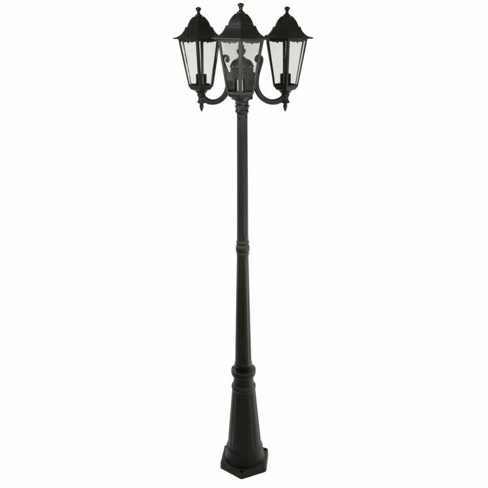 Smartwares Lampadaire Lampe De Jardin 3 Têtes 180 W Noir 220 ... intérieur Lampadaire De Jardin Pas Cher