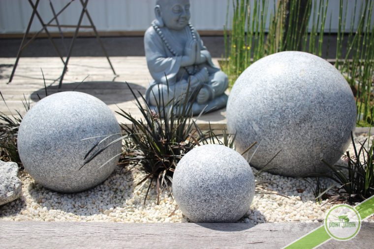 Sphère Granit 20Cm à Boule Décorative Pour Jardin