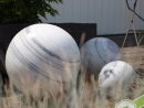 Sphère Marbre 20Cm à Boule Deco Jardin