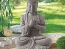 Statue Buddha 60 Cm En Fibre De Verre, Aspect Pierre, Décoration De Jardin à Statue Bouddha Exterieur Pour Jardin