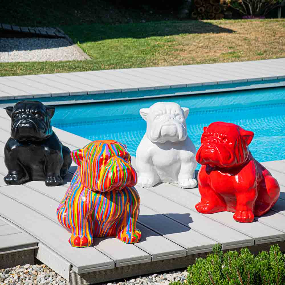 Statue De Jardin Déco Moderne Bouledogue 40Cm Trash à Animaux Deco Jardin