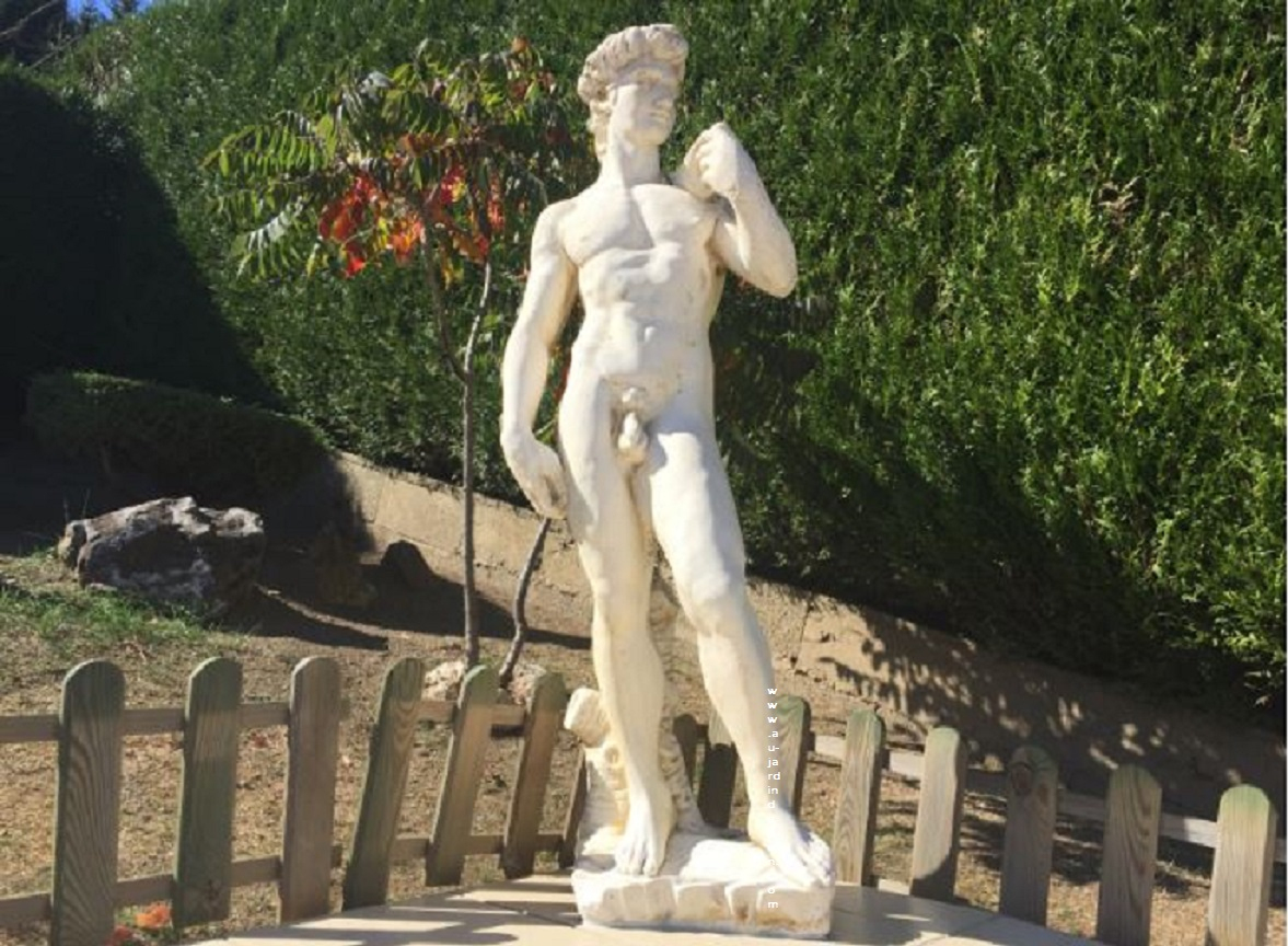 Statue De Jardin En Pierre David à Statue De Jardin En Pierre Reconstituée