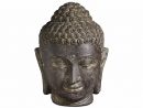 Statue De Jardin Tête De Bouddha En Pierre 60Cm | Oviala avec Tete De Bouddha Pour Jardin