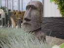 Statue Moai 65Cm pour Statuette De Jardin