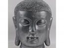 Statue Tête De Bouddha Argent encequiconcerne Tete De Bouddha Pour Jardin