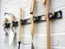 Support Mural À Outils 75Cm + 5 Clips intérieur Porte Outils De Jardin