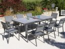 Table Aluminium Et Verre + Allonge Auto Lo.180/240 X La.100 Cm Terria Menthe avec Table De Jardin Aluminium Leroy Merlin