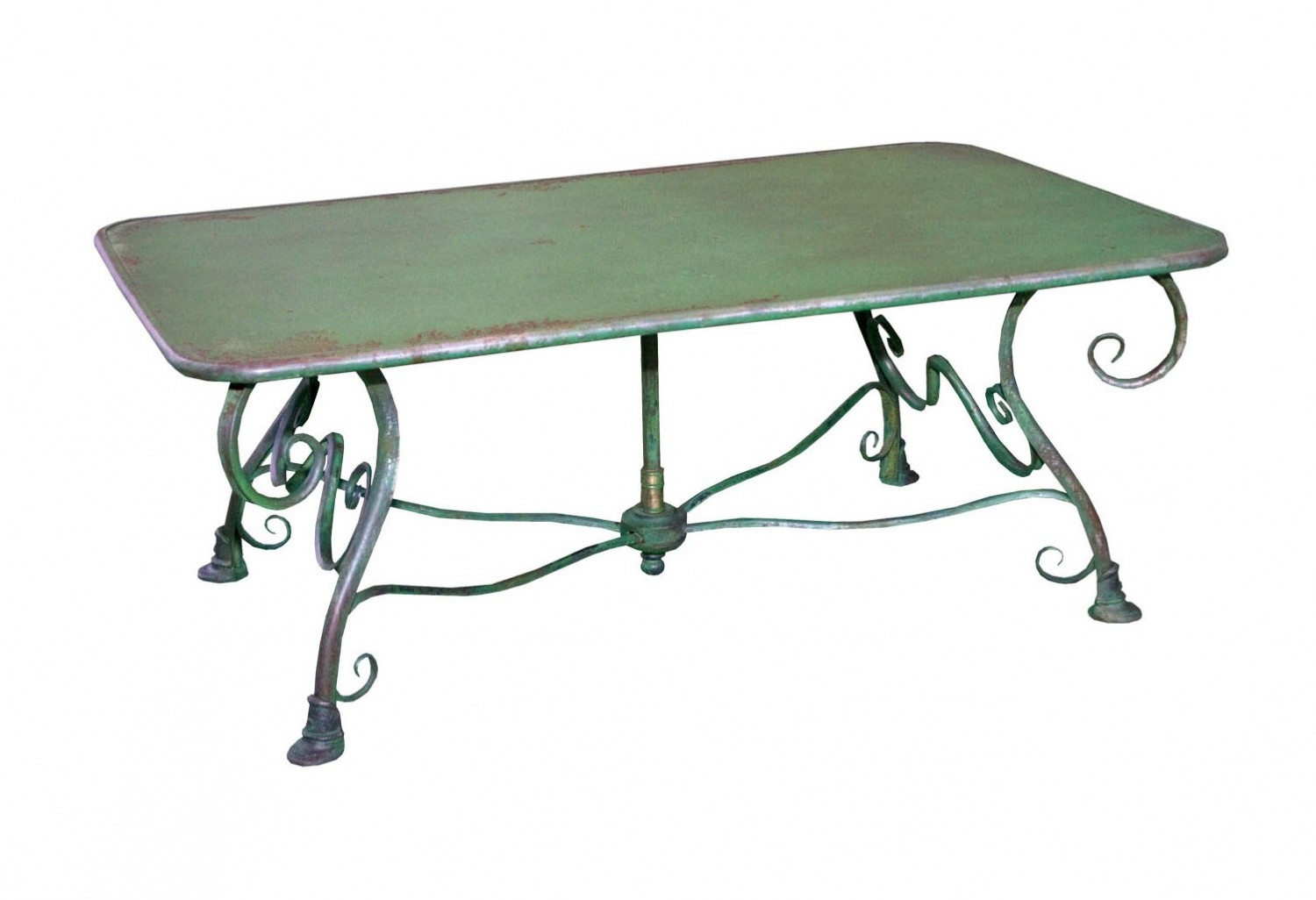 Table Basse De Jardin Rectangulaire En Métal Fer Forgé Arras intérieur Table De Salon De Jardin En Fer Forgé