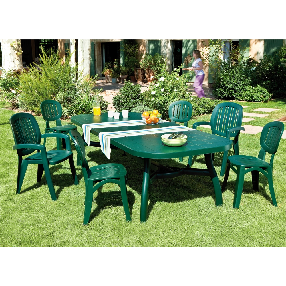 Table Corfu Vert destiné Table Et Chaise De Jardin En Plastique