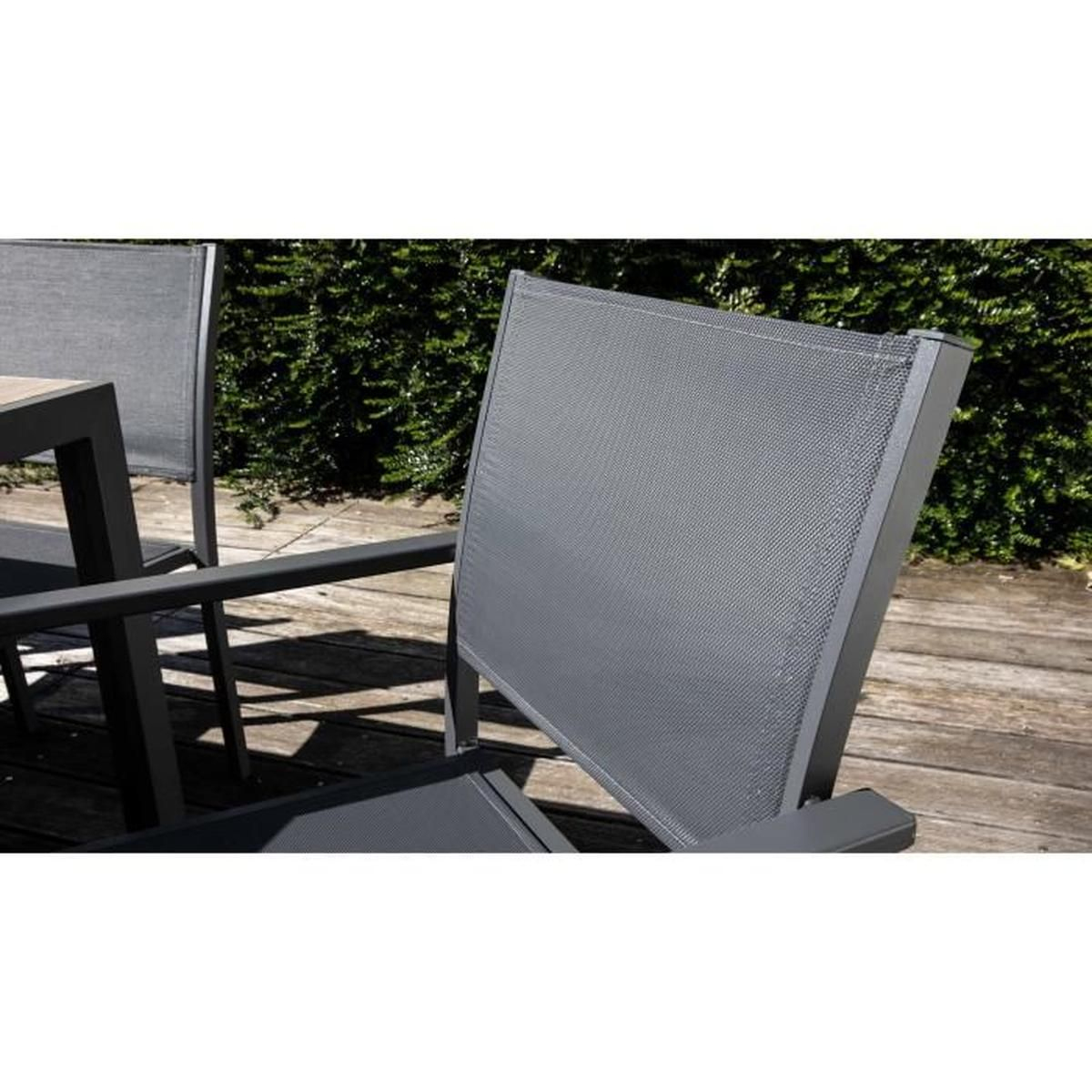 Table De Jardin 10 Places Aluminium Et Céramique - Ensemble Salon De Jardin  10 Personnes - 1 Table - 8 Chaises - 2 Fauteuils pour Cdiscount Table De Jardin