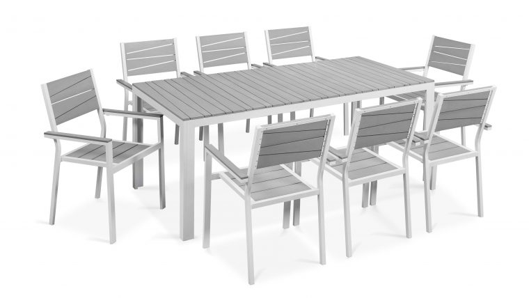 Table De Jardin 8 Places Aluminium Polywood tout Salon De Jardin Polywood