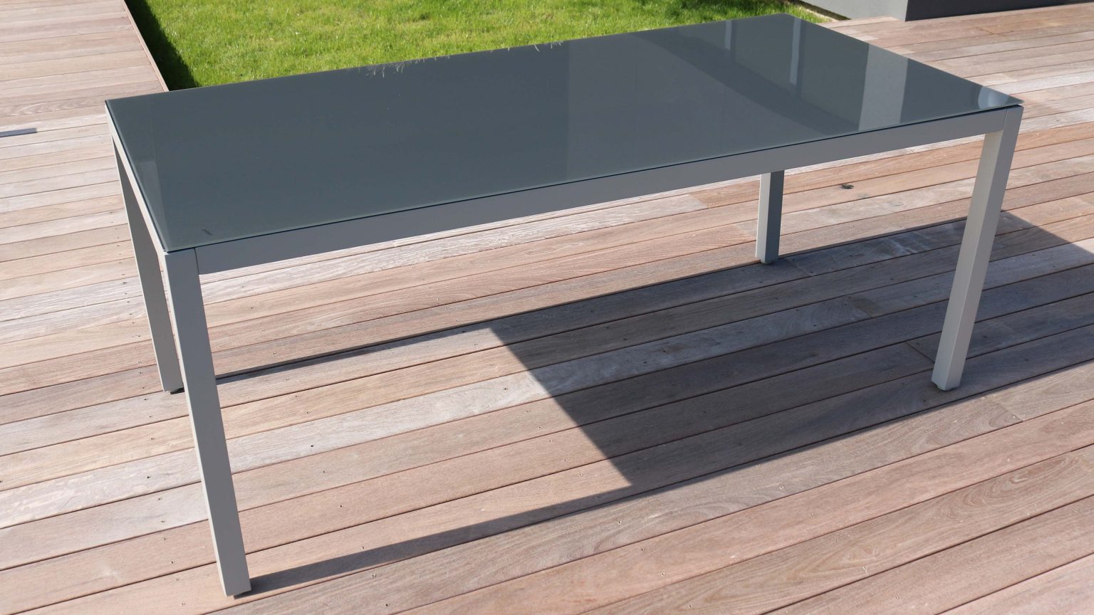 Table De Jardin Aluminium Plateau Verre Tremp S Curit Ajaccio