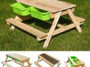 Table De Jardin Bois Avec Bac À Sable Et Eau destiné Table De Jardin Pour Enfant