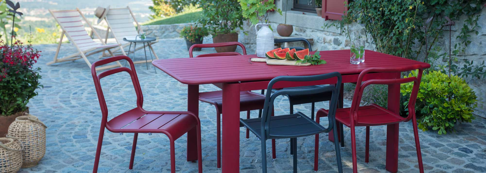 Table De Jardin : Botanic®, Tables De Jardin En Aluminium ... pour Mobilier De Jardin Coloré