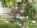 Table De Jardin De Repas Romantique Ronde Gris Graphite 4 Personnes avec Salon De Jardin Romantique