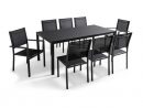 Table De Jardin En Aluminium Et Verre 8 Places Noir - Achat ... concernant Cdiscount Table De Jardin