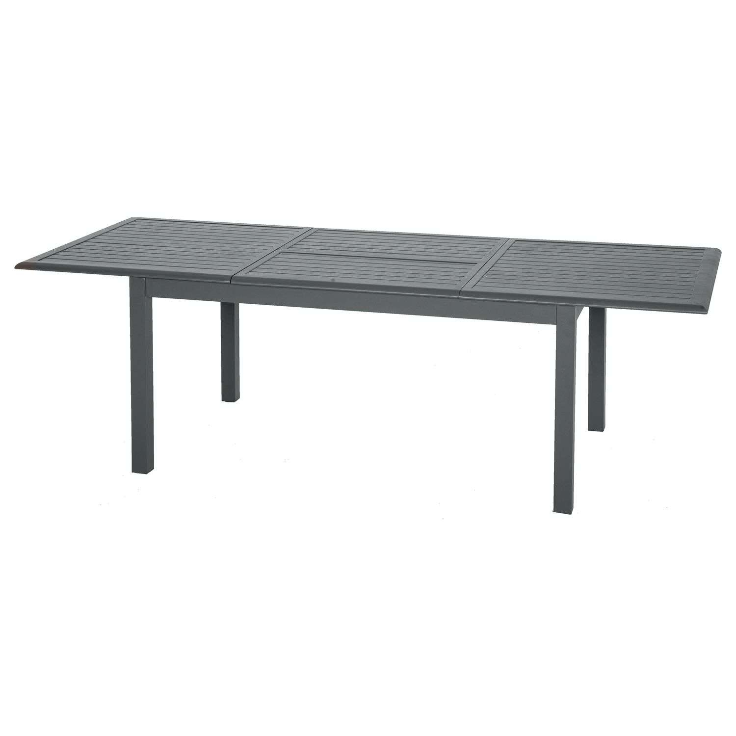 Table De Jardin Extensible Azua - Aluminium - 10 Personnes - Gris Ardoise concernant Table De Jardin Grise